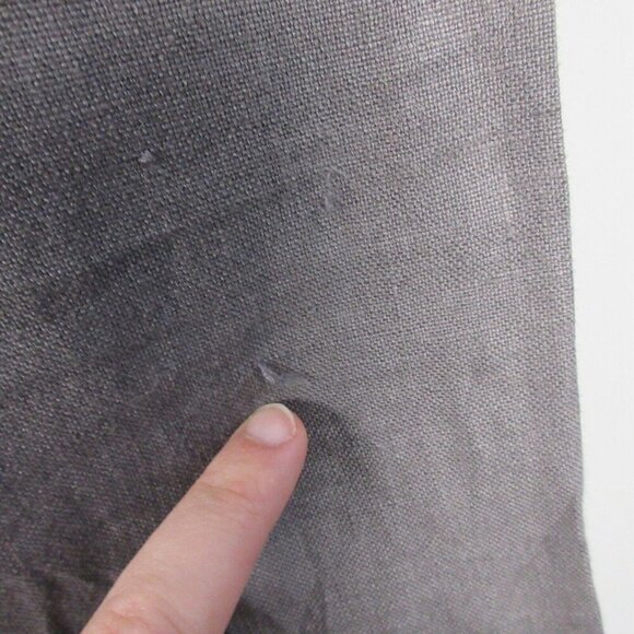 Eileen Fisher Linen Twill Pencil Mini Skirt L Gray Classic Preppy Casual 306 - Picture 9 of 12